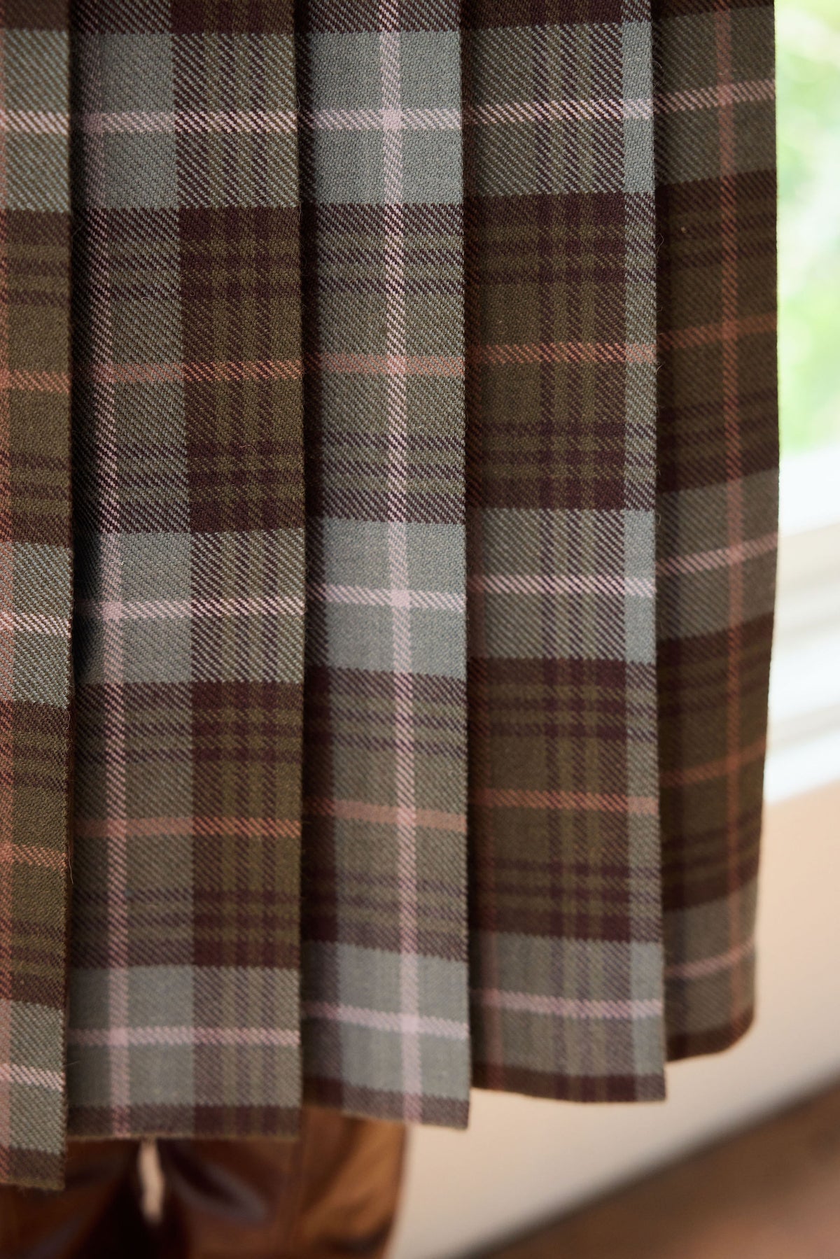 The Fell Light Tartan Midi Skirt